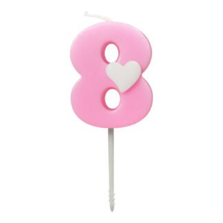 Vela Baby 4,5 cm Rosa "8"