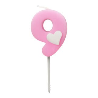 Vela Baby 4,5 cm Rosa "9"