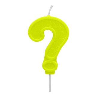 Vela Neon 7,5 cm Amarelo "?"