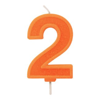 Vela Neon 7,5 cm Laranja "2"