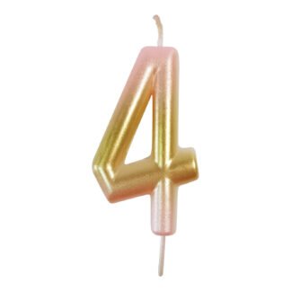 Vela Metalizada 8,3 cm Degrade Rosa "4"