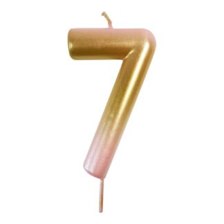 Vela Metalizada 8,3 cm Degrade Rosa "7"