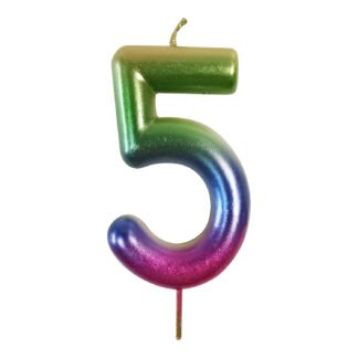 Vela Metalizada 8,3 cm Degrade Holografica "5"