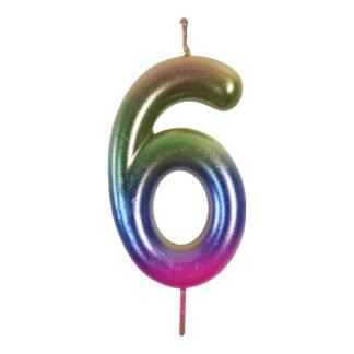 Vela Metalizada 8,3 cm Degrade Holografica "6"