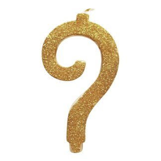 Vela Glitter 11 cm Ouro "?"