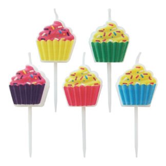 Vela CupCake 3cm c/ 5