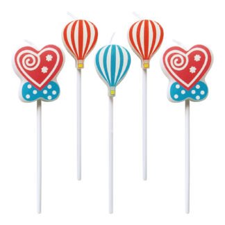 Vela Topo de Bolo Balãozinho c/ 5