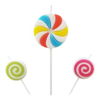 Vela Topo de Bolo Pirulitos c/ 5