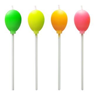 Vela Topo de Bolo Balões Coloridas c/ 4