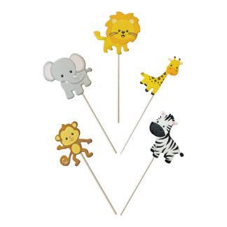 Topo de Bolo Selva c/ 5 (3.6-5.5*12.8cm)