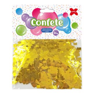 Confete 10 gramas Ouro Papel Metalizado Quadrado Mini 0,5 cm