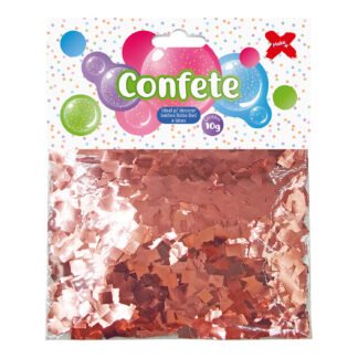 Confete 10 gramas Rose Gold Papel Metalizado Quadrado Mini 0,5 cm