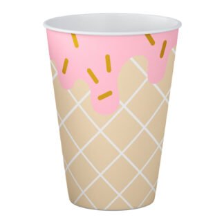 ACESSORIO FESTA COP. DE PAPEL 250 ML C/ 8 PCS - Sorvetinhos
