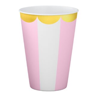ACESSORIO FESTA COP. DE PAPEL 250 ML C/ 8 PCS - Metalico Rosa CANDY