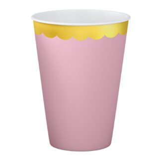 ACESSORIO FESTA COP. DE PAPEL 250 ML C/ 8 PCS - Metalico Luxo Rosa CANDY