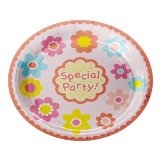ACESSORIO FESTA PRAT. DE PAPEL 18 CM C/ 8 PCS - Florzinhas