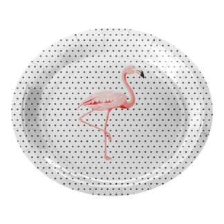 ACESSORIO FESTA PRAT. DE PAPEL 18 CM C/ 8 PCS - Flamingo