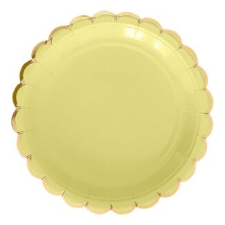 ACESSORIO FESTA PRAT. DE PAPEL 18 CM C/ 8 PCS - Metalico Luxo Amarelo CANDY