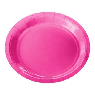 ACESSORIO FESTA PRAT. DE PAPEL 18 CM C/ 8 PCS - Rosa Neon