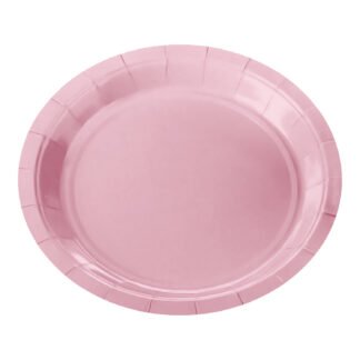 ACESSORIO FESTA PRAT. DE PAPEL 18 CM C/ 8 PCS - Rosa bebe
