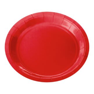 ACESSORIO FESTA PRAT. DE PAPEL 18 CM C/ 8 PCS - Vermelho