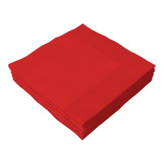 ACESSORIO FESTA GUAR. 25x25CM C/ 20 FLS Vermelho