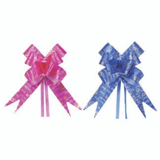 Laço Fácil M (17mmx34cm) - Estampado Love Azul e Rosa c/ 10