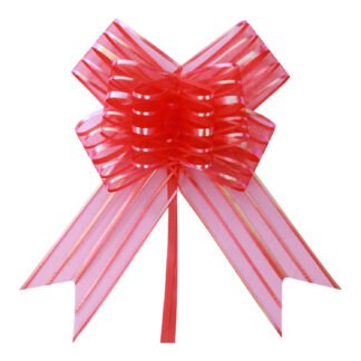 Laço Fácil G (32mmx47cm) - Organza Vermelho c/ 5
