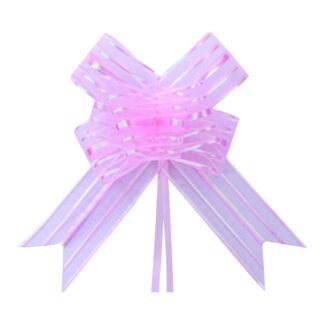 Laço Fácil G (32mmx47cm) - Organza Rosa c/ 5