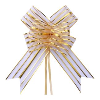 Laço Fácil G (32mmx47cm) - Organza Dourado c/ 5