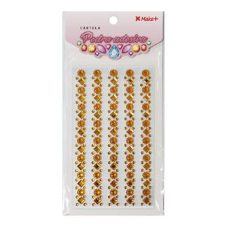 CARTELA PEDRA ADESIVA - GIRASSOL C/ PEDRA OURO "A"