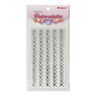 CARTELA PEDRA ADESIVA - GIRASSOL C/ PEDRA PRATA "A"