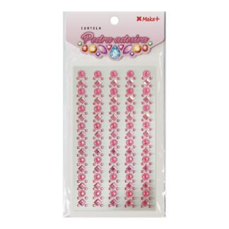 CARTELA PEDRA ADESIVA - GIRASSOL C/ PEDRA ROSA"A"