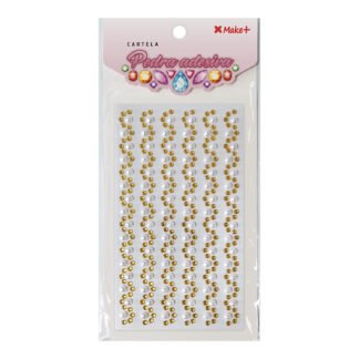 CARTELA PEDRA ADESIVA - ONDAS OURO"A"