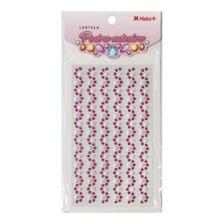 CARTELA PEDRA ADESIVA - ONDAS ROSA "A"