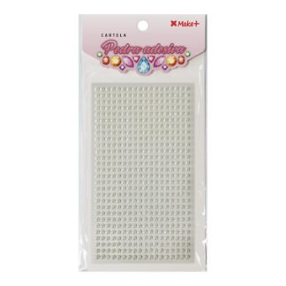 CARTELA PEDRA ADESIVA - MEIA PEROLA 4MM PÉROLA "B"