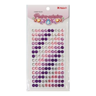 CARTELA PEDRA ADESIVA - MEIA PEROLA 8MM - DEGRADE LILÁS "H"