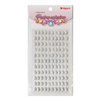 CARTELA PEDRA ADESIVA - GOTA BRANCA 10MM"G"