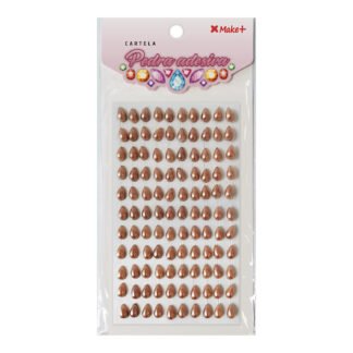 CARTELA PEDRA ADESIVA - GOTA CHAMPANHE 10MM"G"