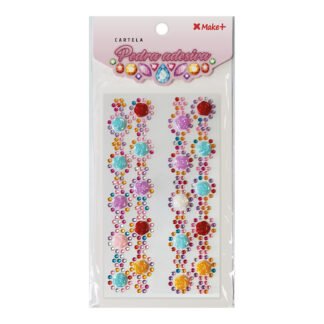 CARTELA PEDRA ADESIVA - ROSAS COLORI 10MM "C"