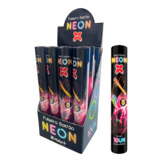 Pulseira Bastão Neon Colorida Tubo c/ 10 - 5h - display c/ 12 tb