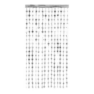 ACESSORIO FESTA Cort. Metalizada Decorativa estrela 1x2 mts - Prata