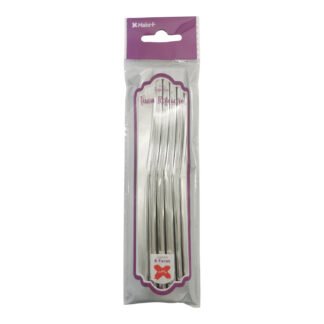 ACESSORIO FESTA FAC. REFEIÇÃO - Festa Luxo Prata - Pcte c/ 6 Und