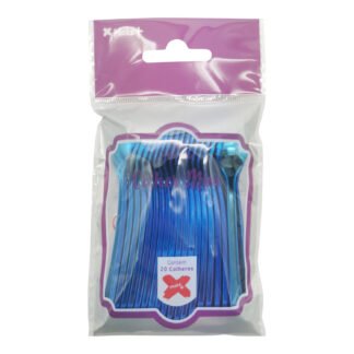 ACESSORIO FESTA COL. MINI - Festa Luxo Azul Metal - Pcte c/ 20 Und