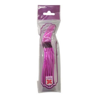 ACESSORIO FESTA GARF. REFEIÇÃO - Festa Luxo Rosa Metal - Pcte c/ 6 Und