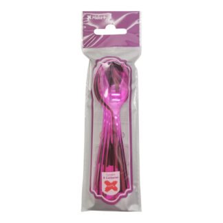 ACESSORIO FESTA COL. SOBREMESA - Festa Luxo Rosa Metal - Pcte c/ 6 Und