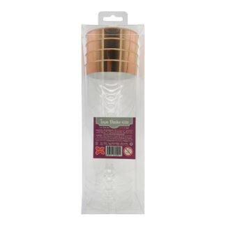 ACESSORIO FESTA TAC. DE VINHO 280 ML - Rose Gold - Caixa c/ 4 Und