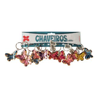 Chaveiro - Borboleta 4cm - Cartela c/12 (B)