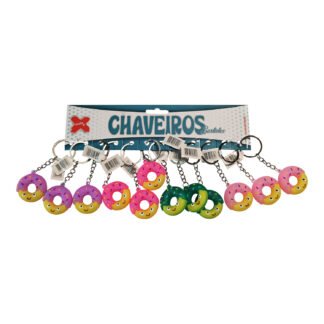 Chaveiro - Rosquinha 4cm - Cartela c/12 (C)