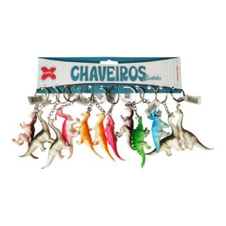 Chaveiro - Dinossauro 8cm - Cartela c/12 (C)